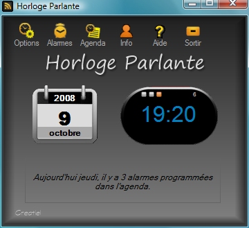 La présentation détaillée d'Horloge Parlante